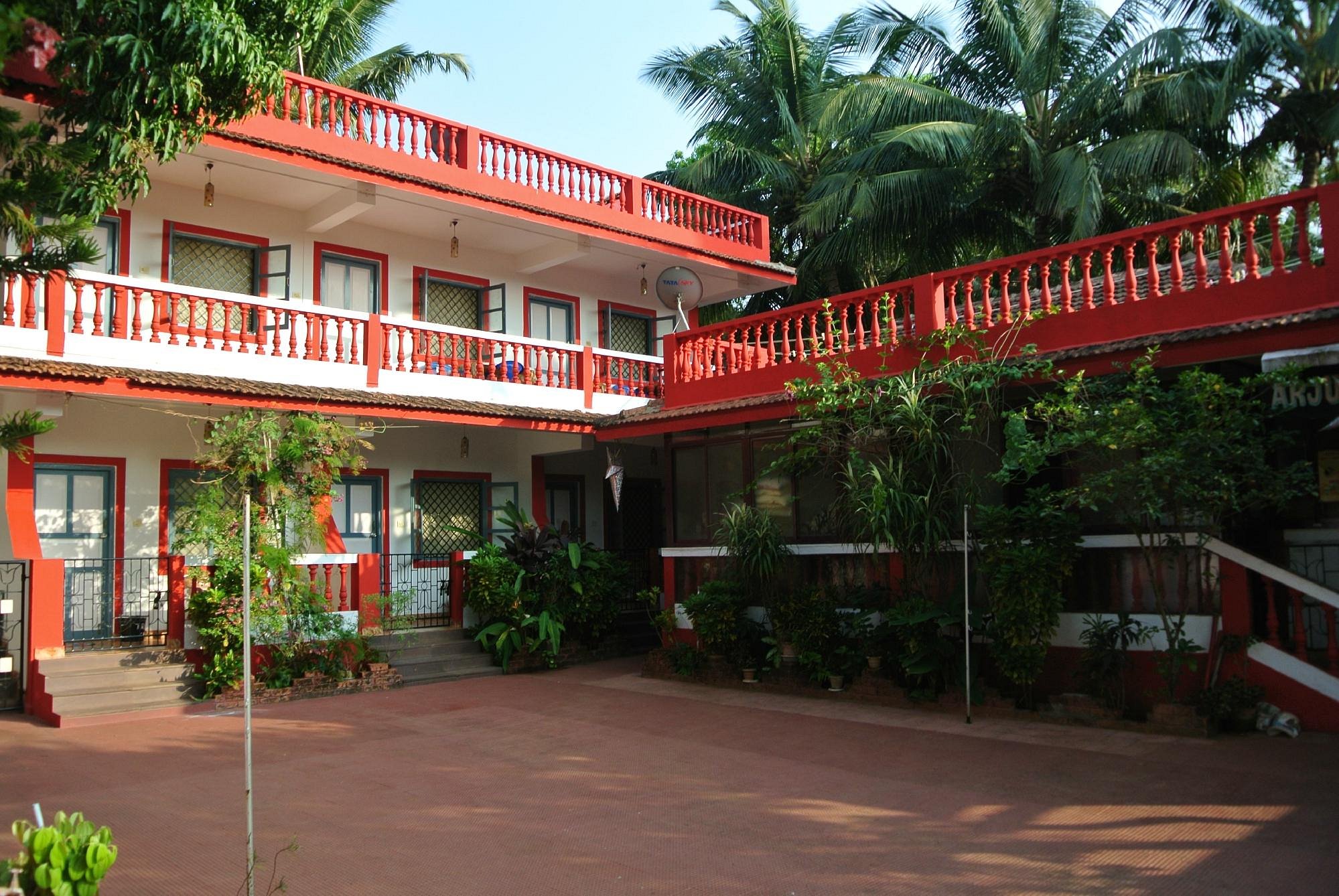 Arjun Villa exterior courtyard in Anjuna